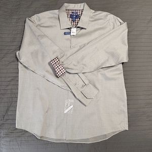 New Men's Egara Slim Fit Button Up Long Sleeve Shirt XXL